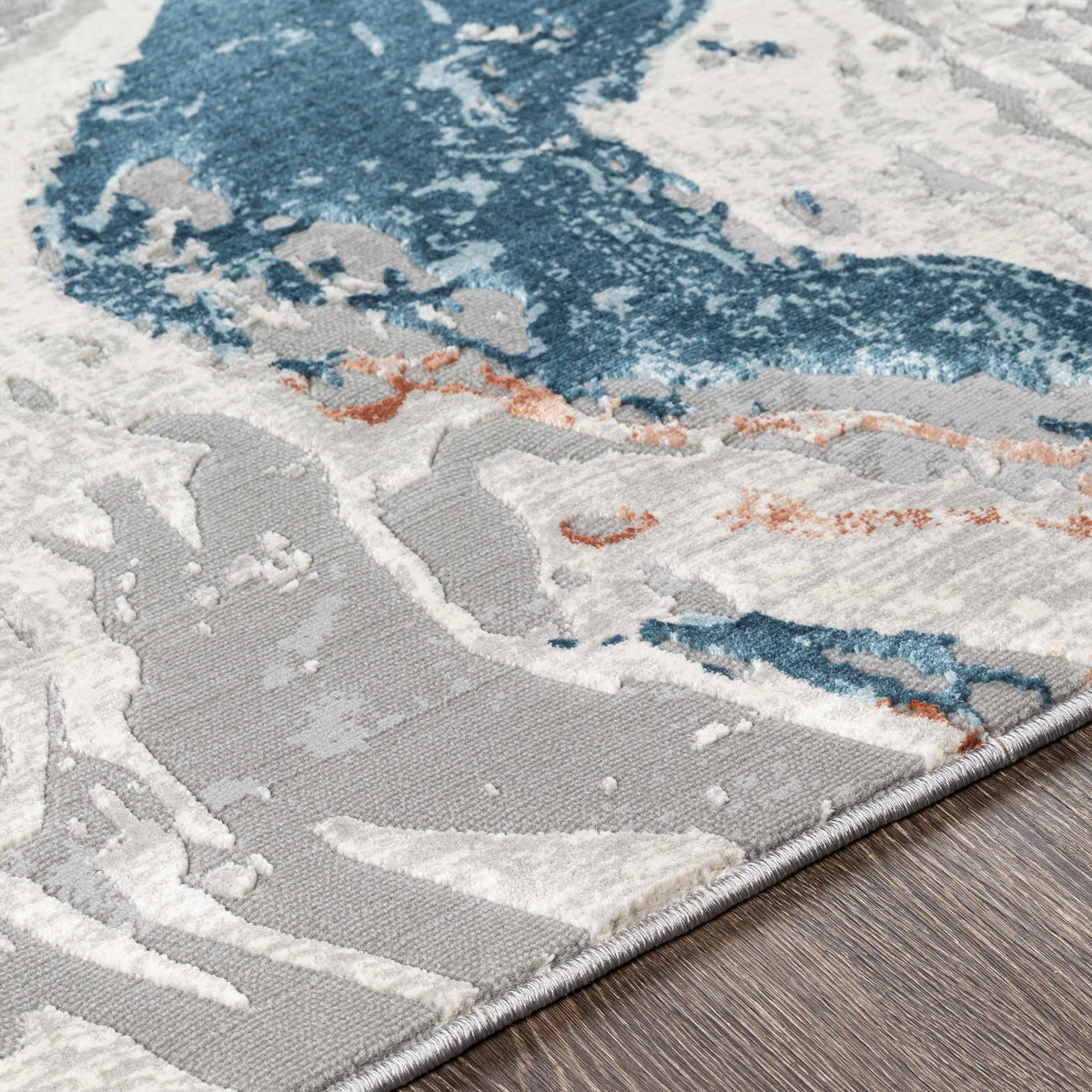 Tayport Blue Marble Rug - Clearance, photo 5 of 8
