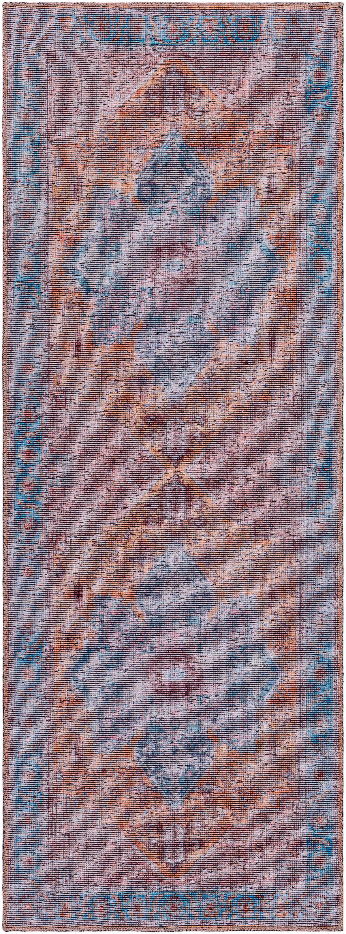 Otaki Purple & Brown Washable Area Rug - Clearance, photo 3 of 11