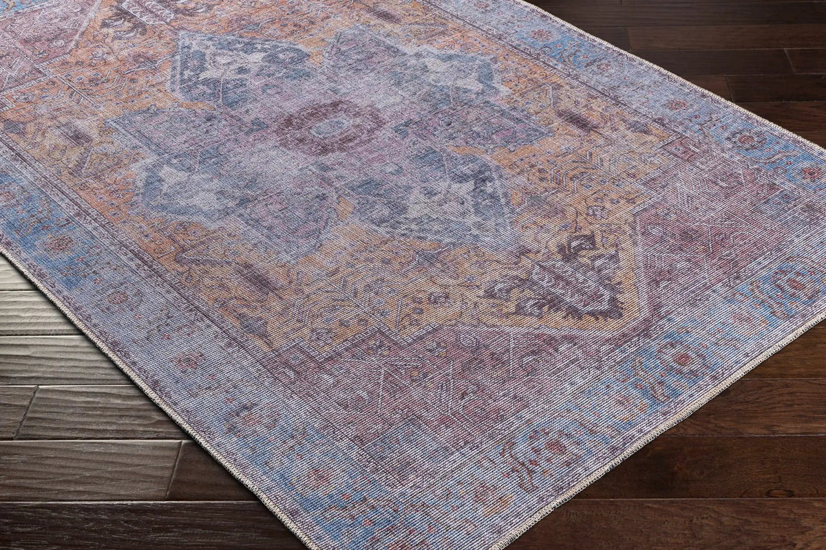 Otaki Purple & Brown Washable Area Rug - Clearance, photo 8 of 11
