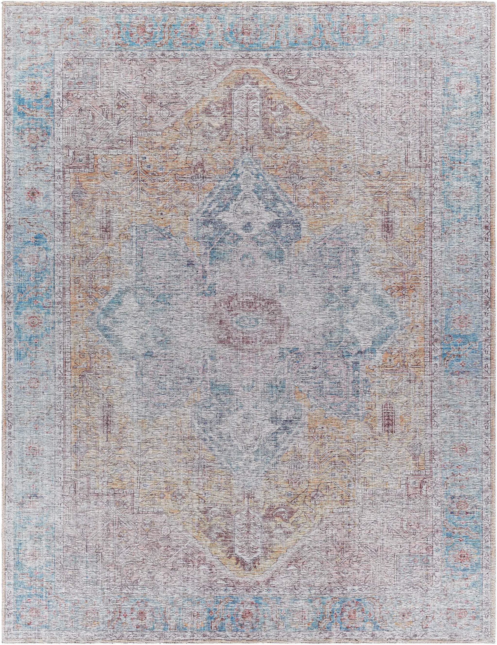 Otaki Purple & Brown Washable Area Rug - Clearance by Boutique Rugs