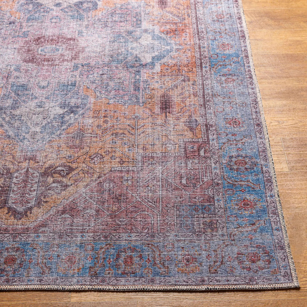 Otaki Purple & Brown Washable Area Rug - Clearance, photo 6 of 11
