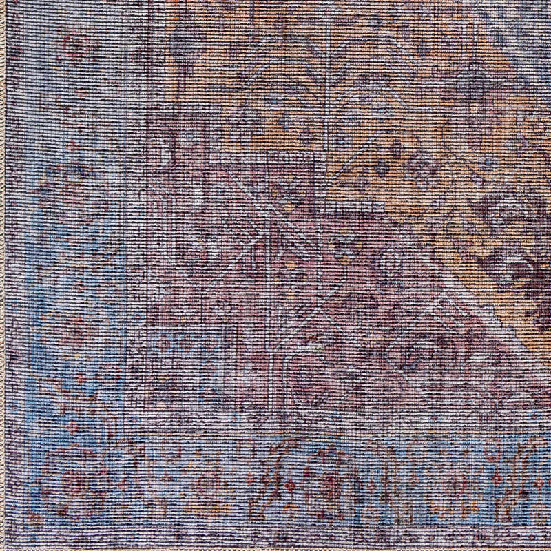 Otaki Purple & Brown Washable Area Rug - Clearance by Boutique Rugs