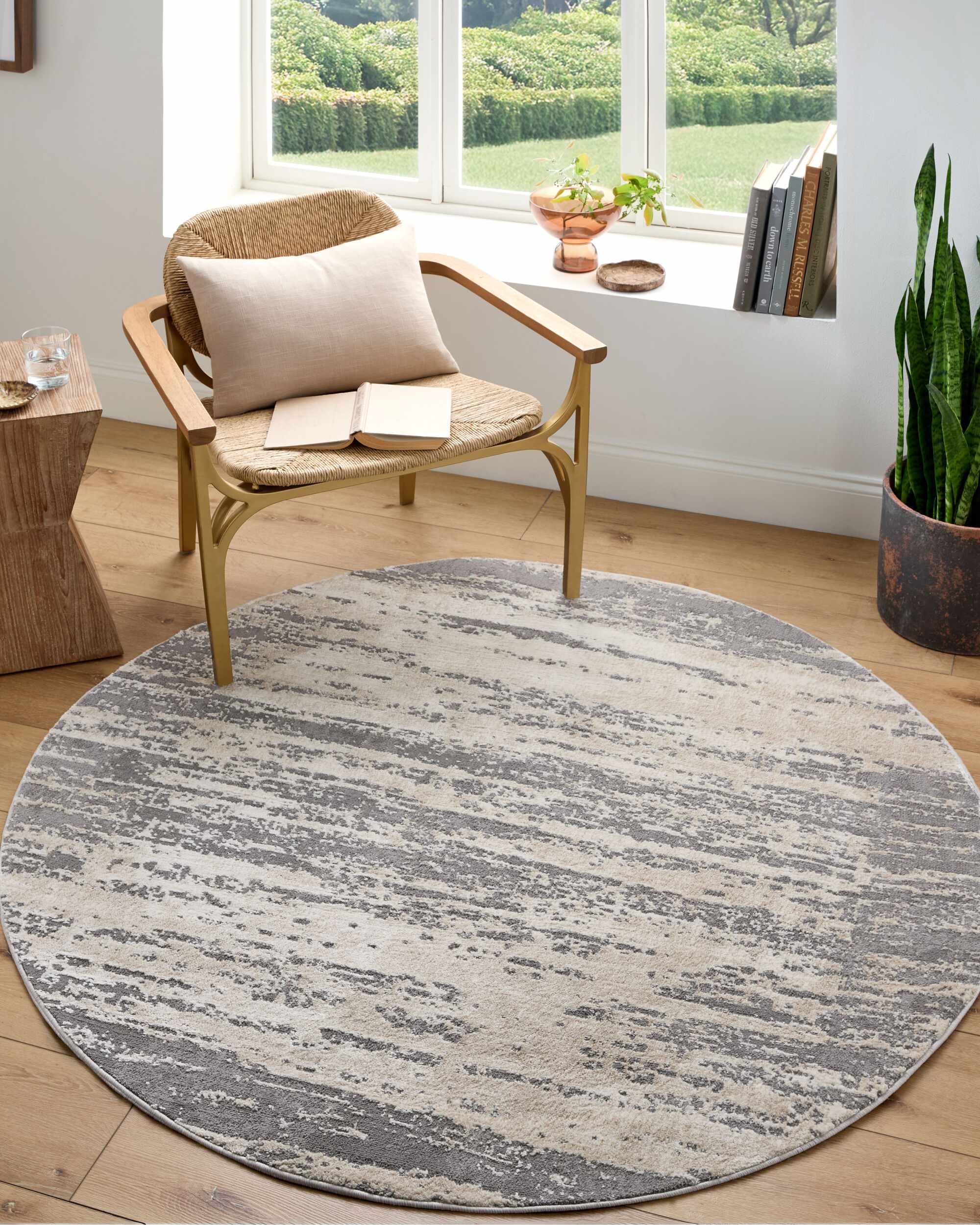Mikana Beige Tibetan Rug by Boutique Rugs