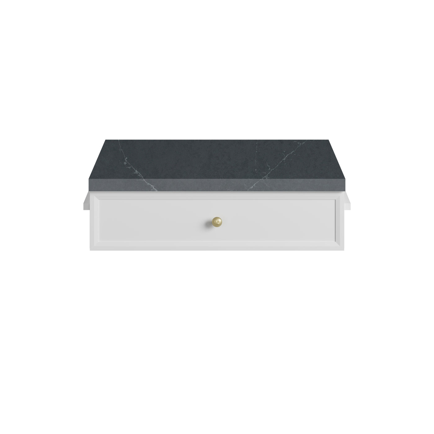 James Martin Bellshire 24" Drawer Unit, Bright White with Charcoal Soapstone countertop