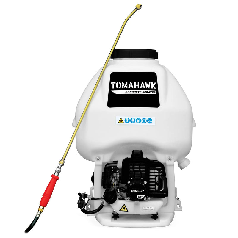 6.5 Gallon Backpack Concrete Sprayer .5 GPM Gas Finishing Tool for Cement Sealant Curing Stain by Tomahawk Power