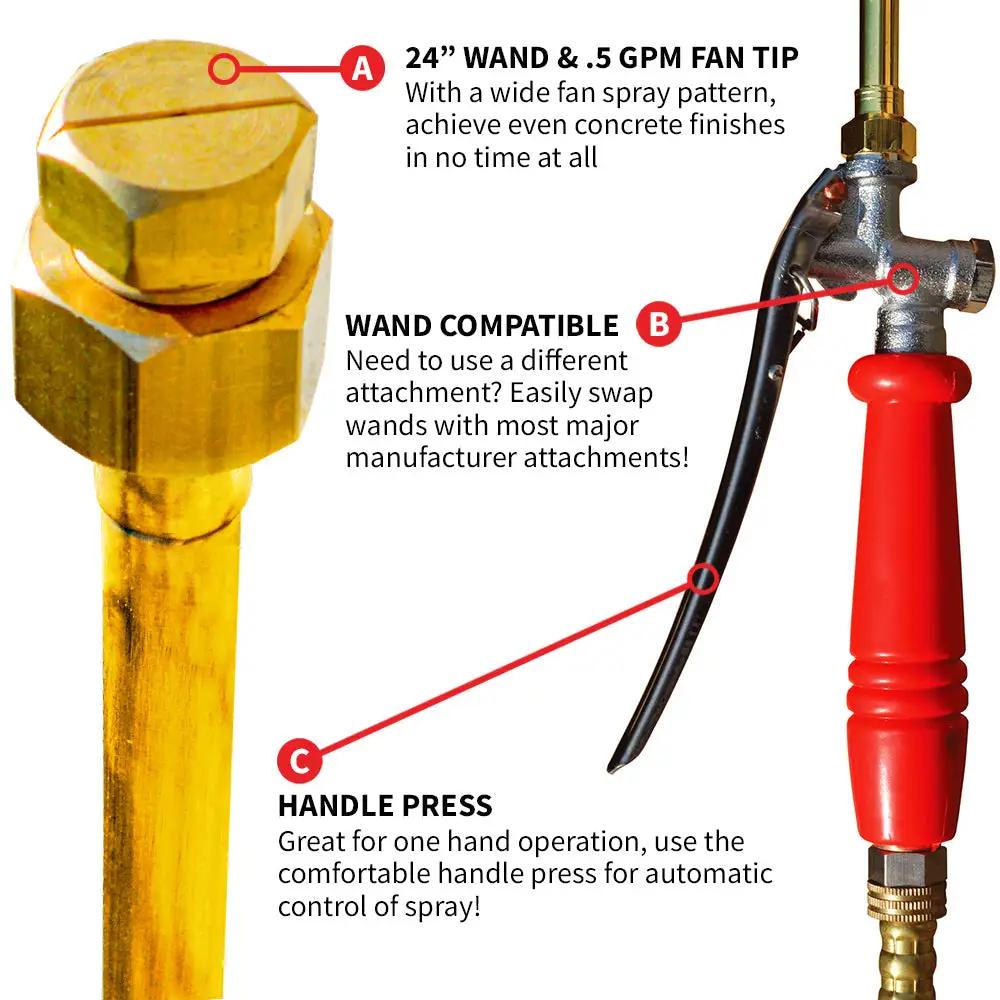 6.5 Gallon Backpack Concrete Sprayer .5 GPM Gas Finishing Tool for Cement Sealant Curing Stain by Tomahawk Power