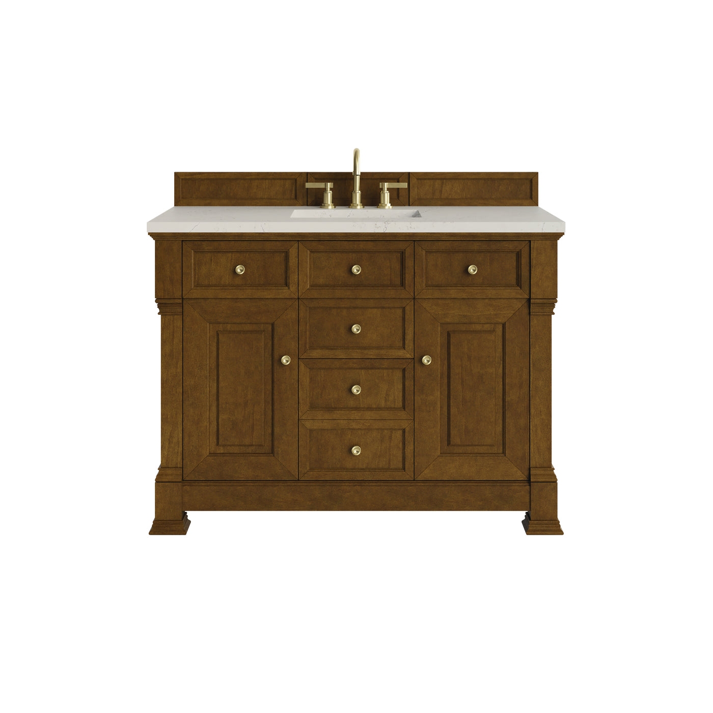 James Martin Brookfield 48" Single Bathroom Vanity, Honey Oak with Siberian countertop
