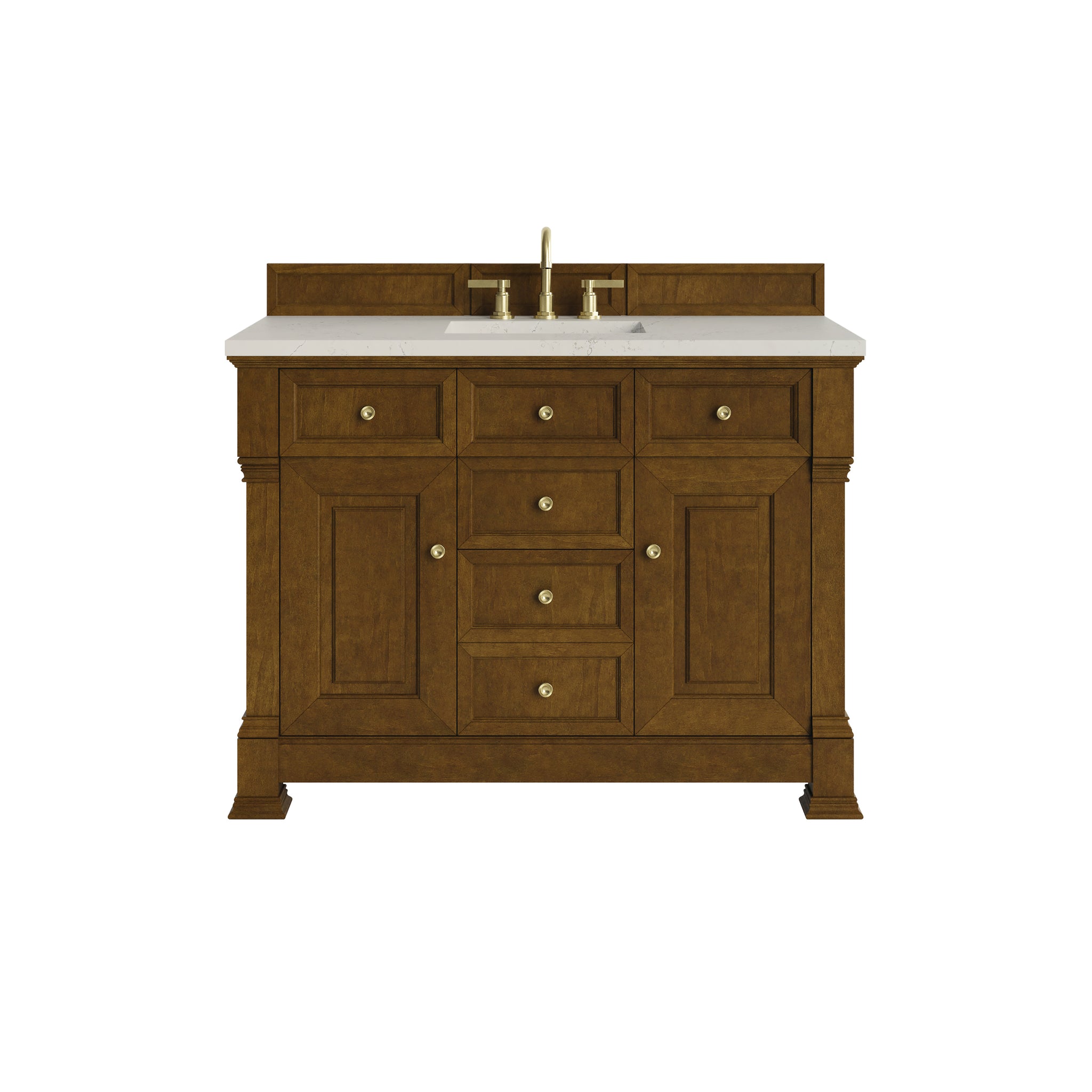 James Martin Brookfield 48" Single Bathroom Vanity, Honey Oak with Siberian countertop