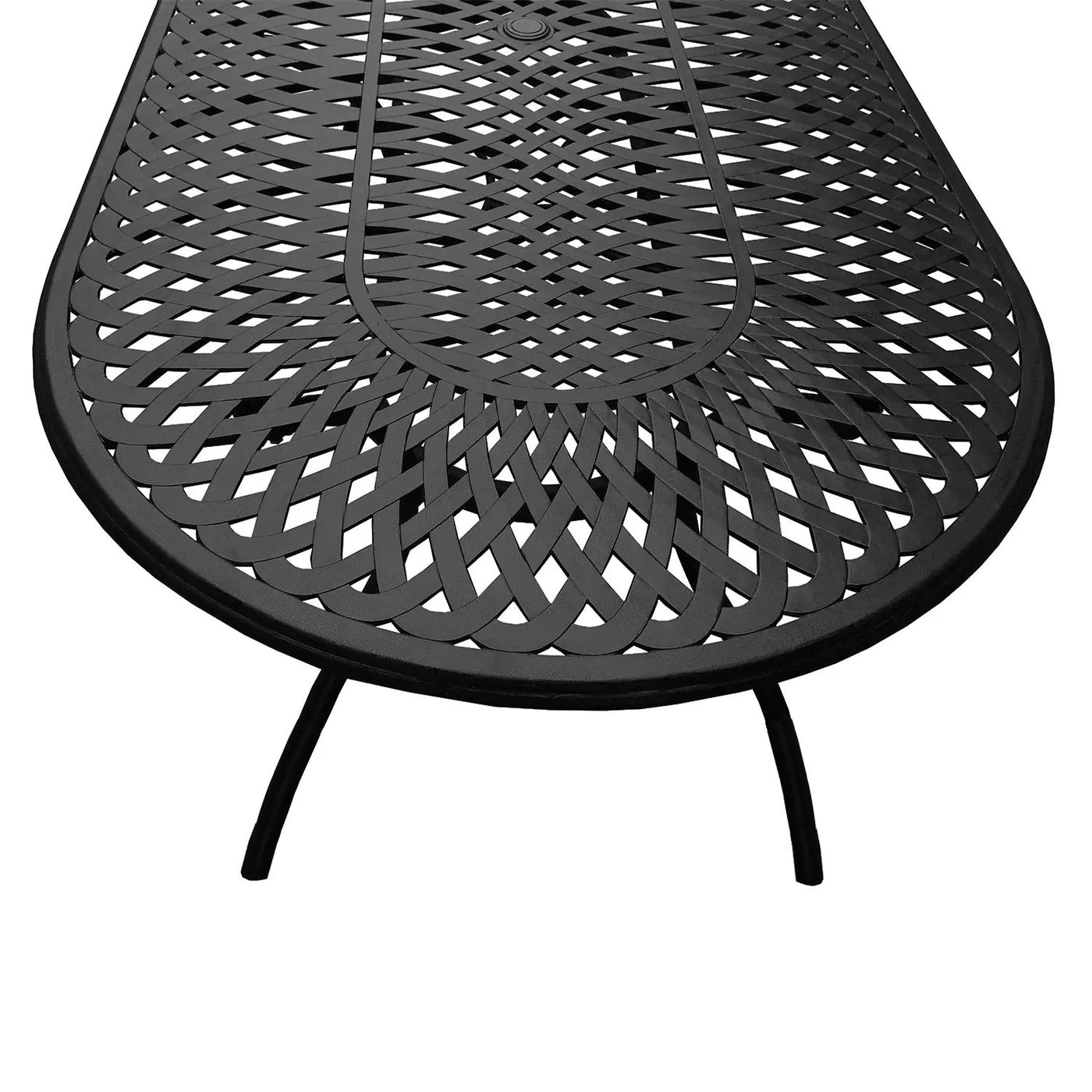 Outdoor Aluminum 9pc Large Oval Patio Dining Set Eight Chairs by Sharicks