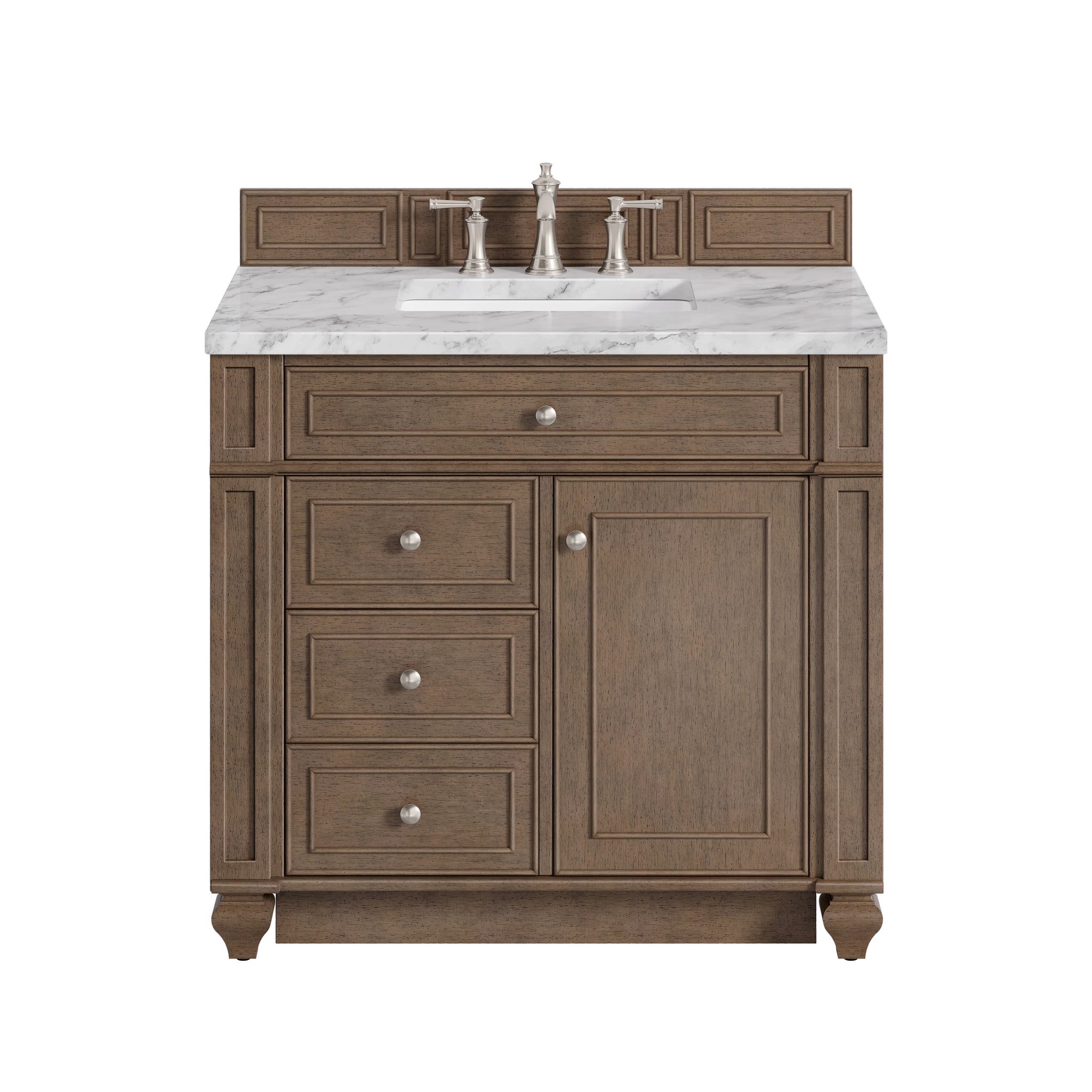 James Martin Bristol 36" Single Bathroom Vanity, Whitewashed Walnut, view 30