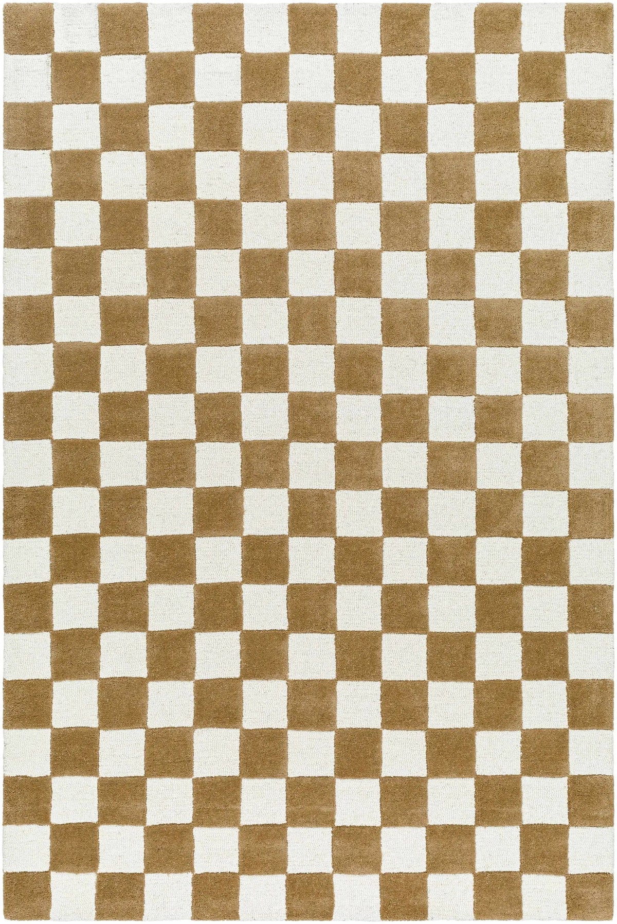 Timin Camel Checkered Area Rug - Clearance