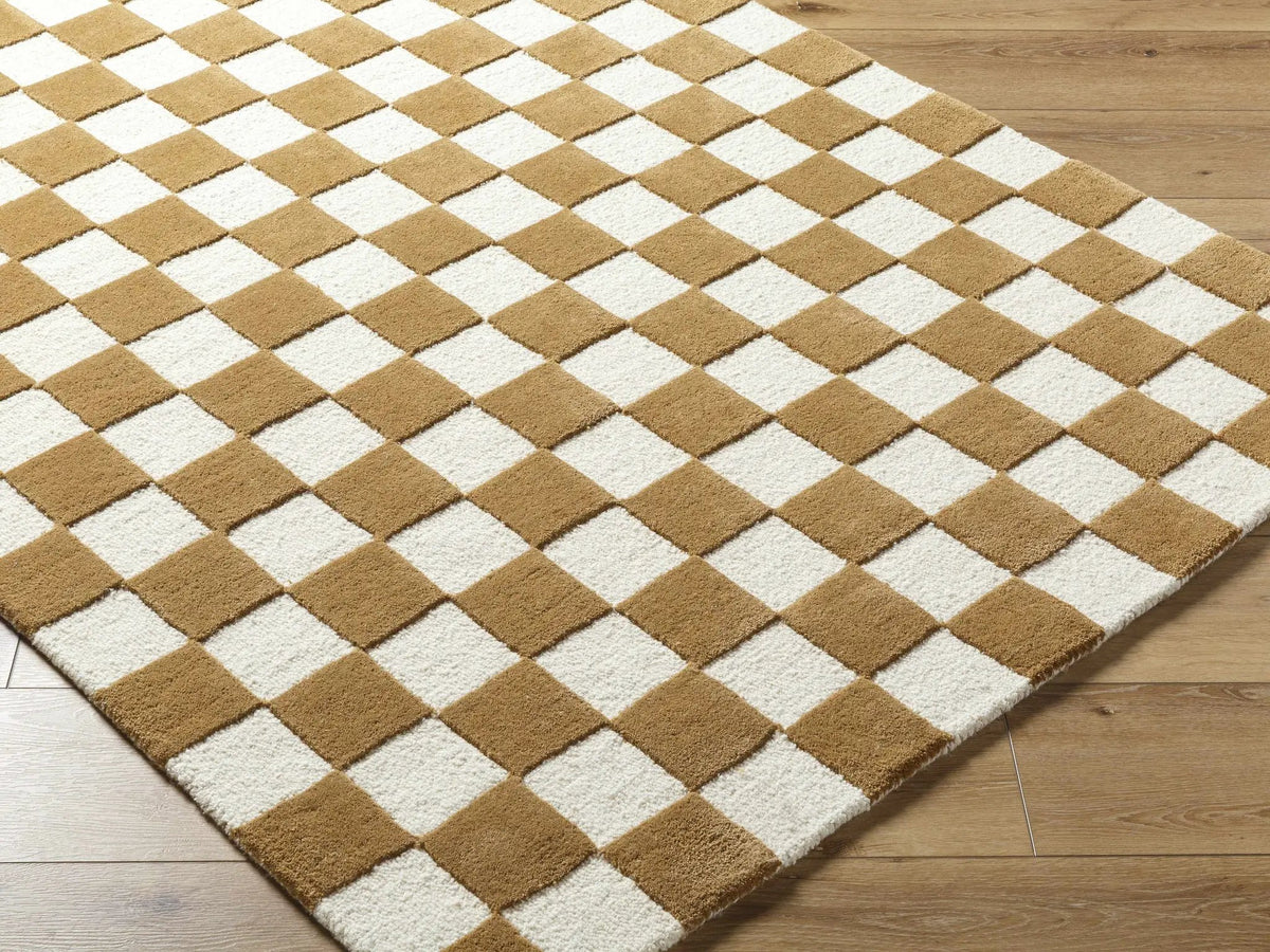 Timin Camel Checkered Area Rug - Clearance, photo 3 of 4