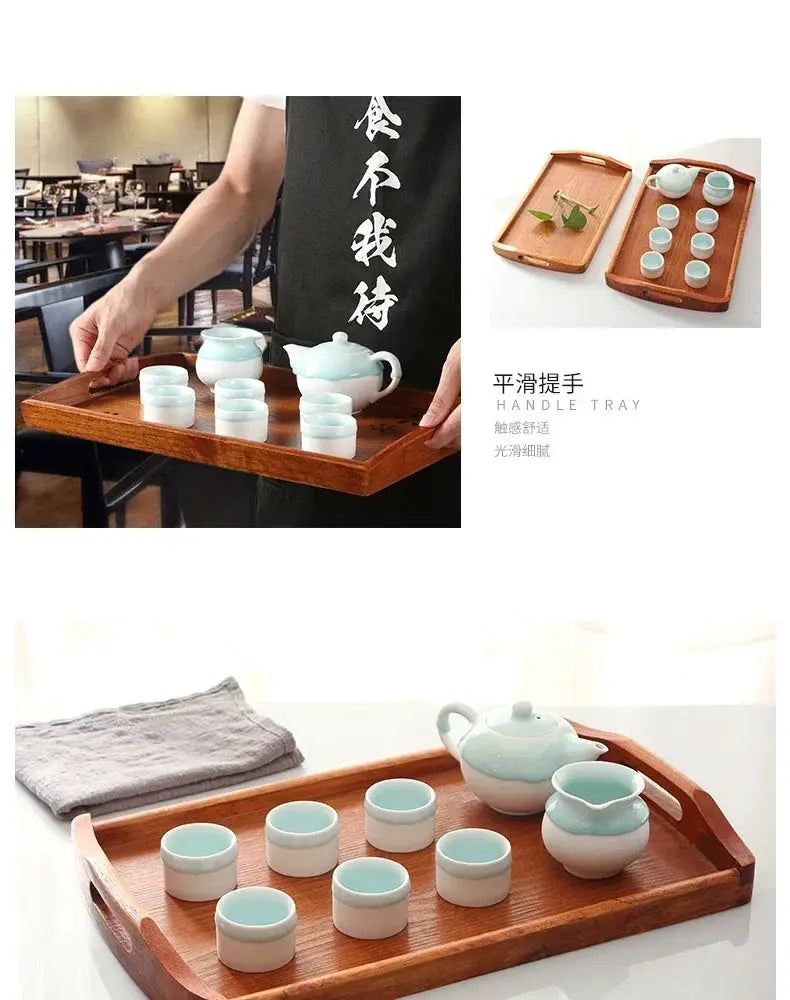 Tea Tray - Portable Wood Small by House Of Avana