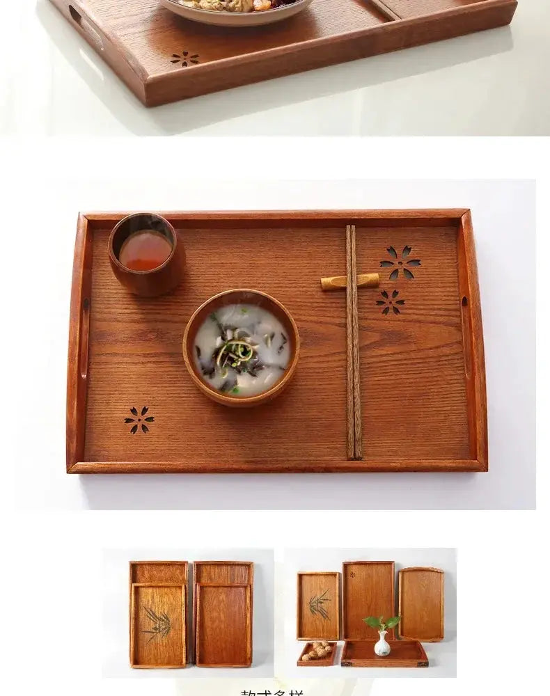 Tea Tray - Portable Wood Small by House Of Avana