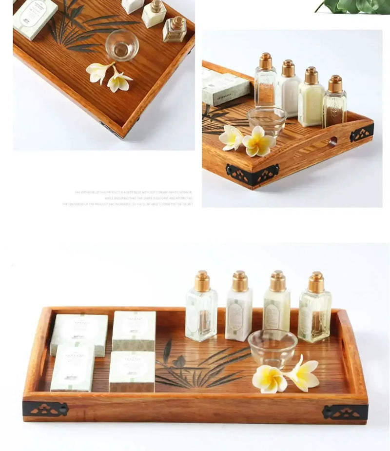 Tea Tray - Portable Wood Small by House Of Avana