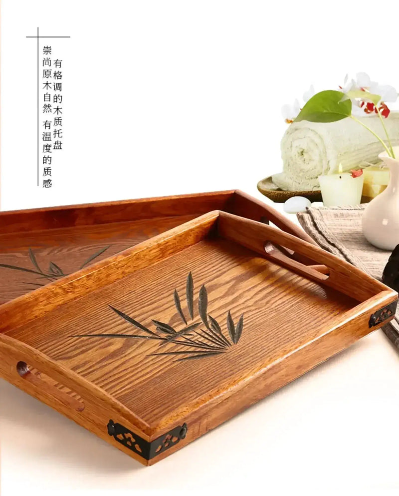 Tea Tray - Portable Wood Small by House Of Avana