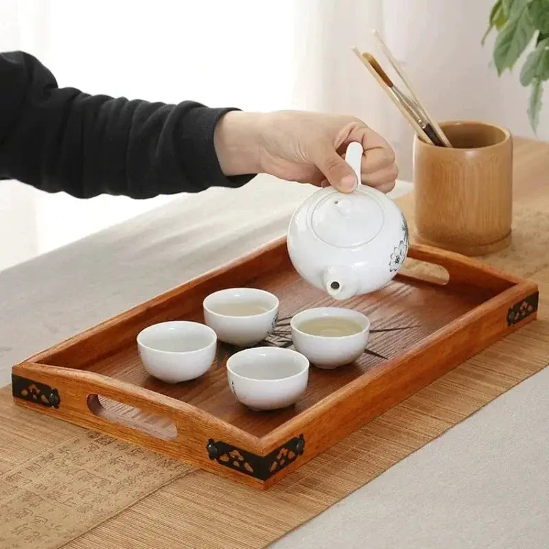 Tea Tray - Portable Wood Small by House Of Avana