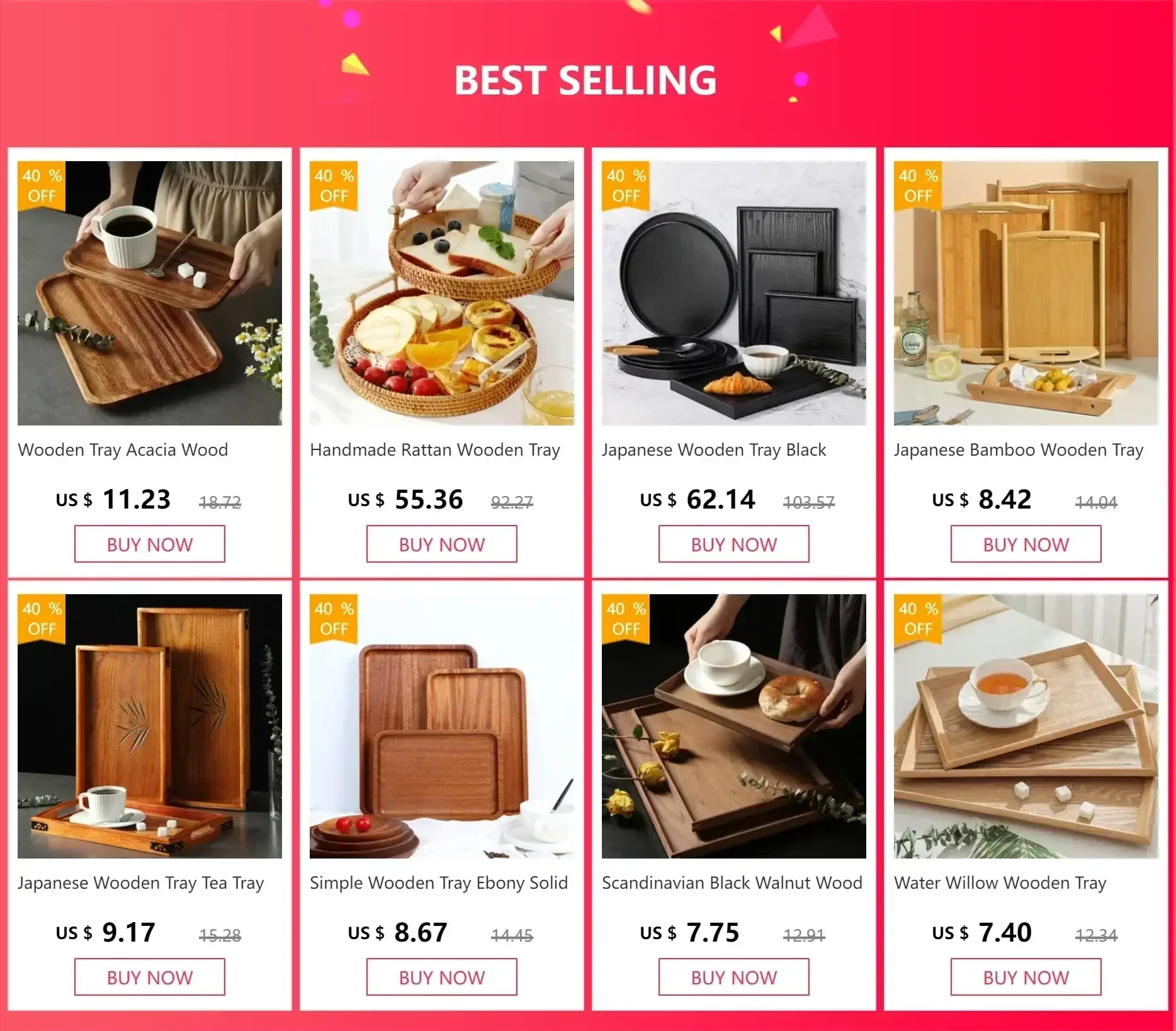 Tea Tray - Portable Wood Small by House Of Avana