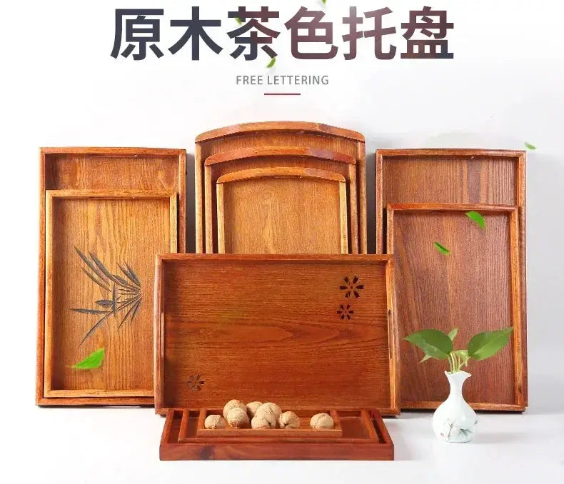Tea Tray - Portable Wood Small by House Of Avana