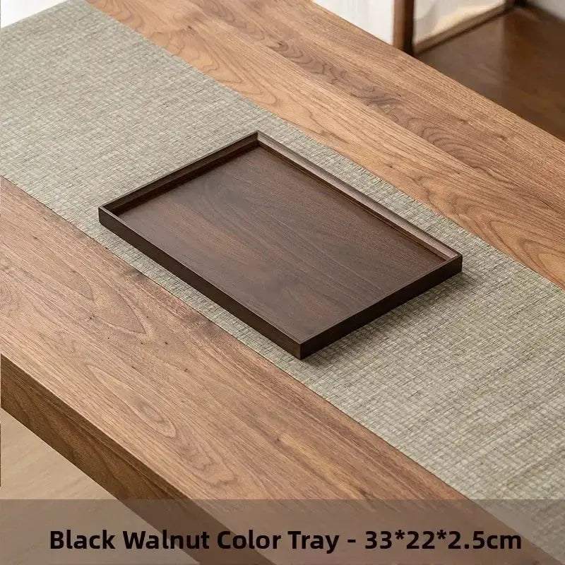 Tea Tray - Wooden Walnut Rectangular by House Of Avana