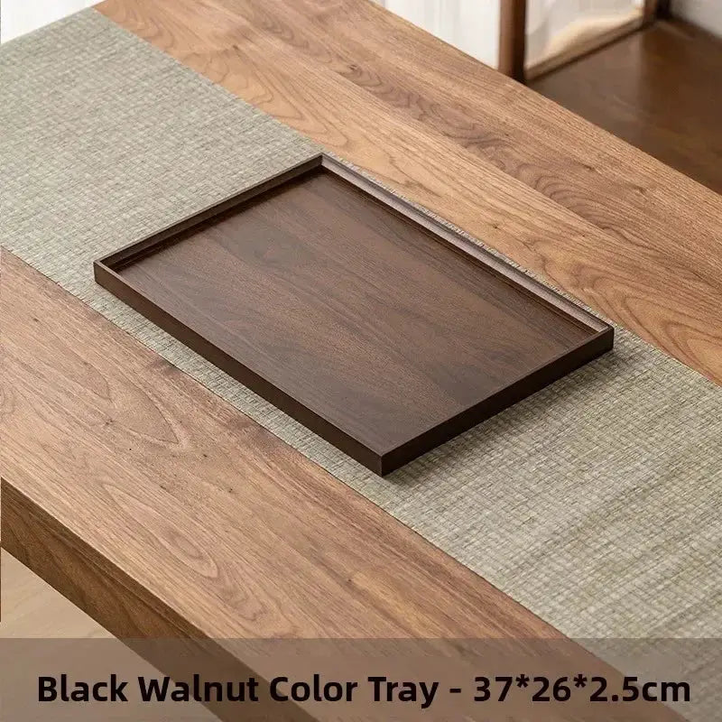 Tea Tray - Wooden Walnut Rectangular by House Of Avana