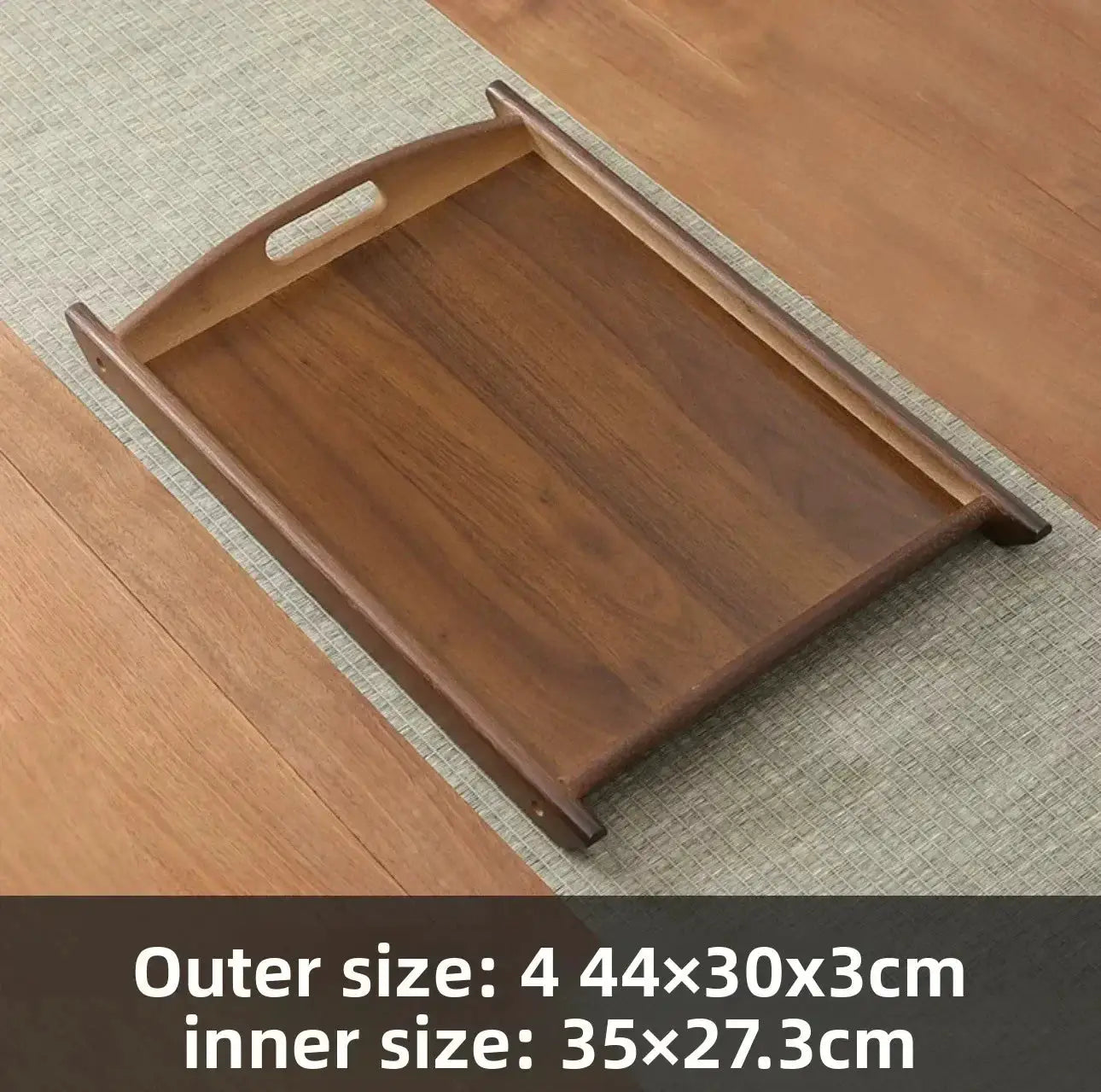 Tea Tray - Wooden Walnut Rectangular by House Of Avana