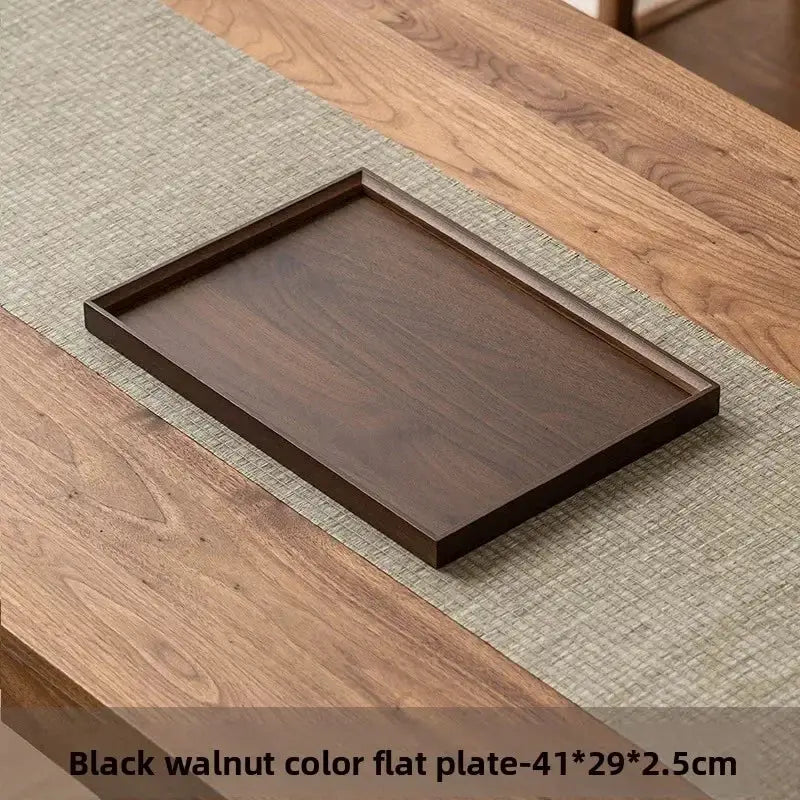 Tea Tray - Wooden Walnut Rectangular by House Of Avana