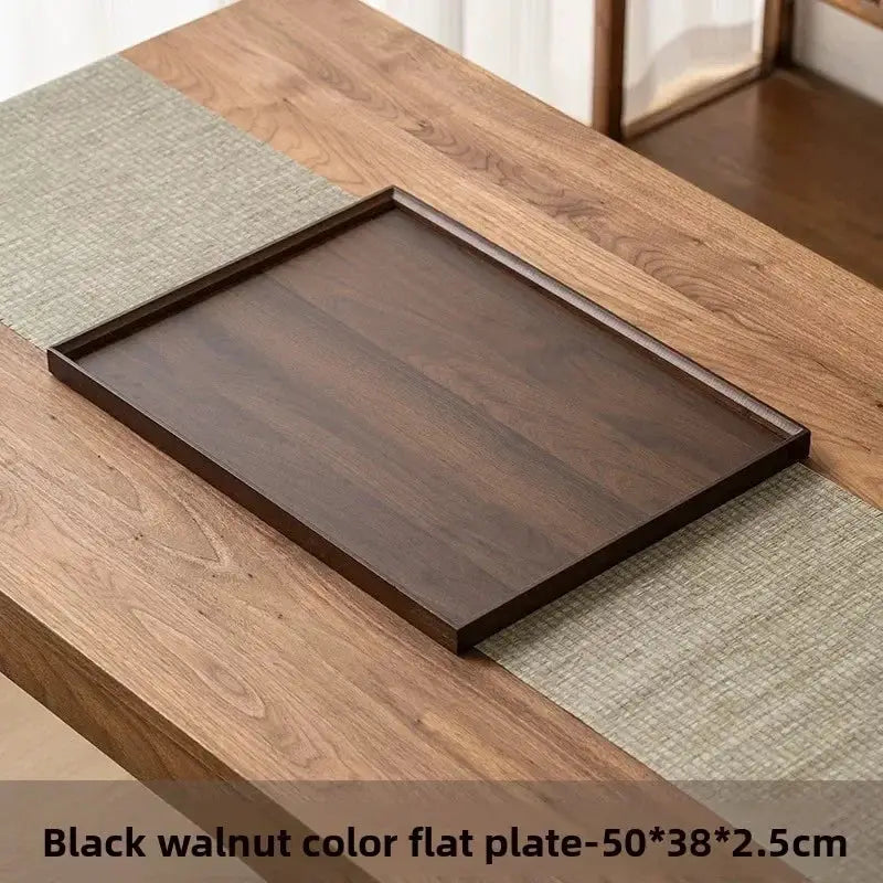 Tea Tray - Wooden Walnut Rectangular by House Of Avana