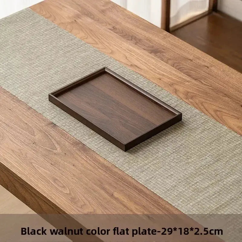Tea Tray - Wooden Walnut Rectangular by House Of Avana
