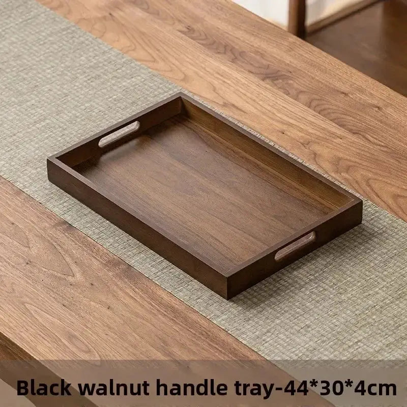 Tea Tray - Wooden Walnut Rectangular by House Of Avana