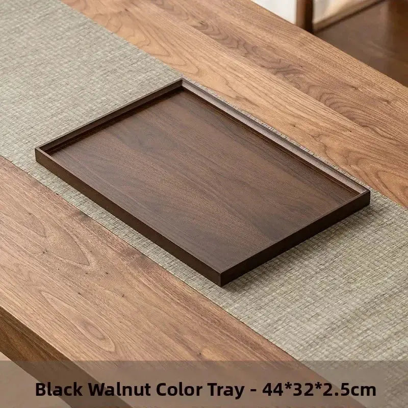 Tea Tray - Wooden Walnut Rectangular by House Of Avana