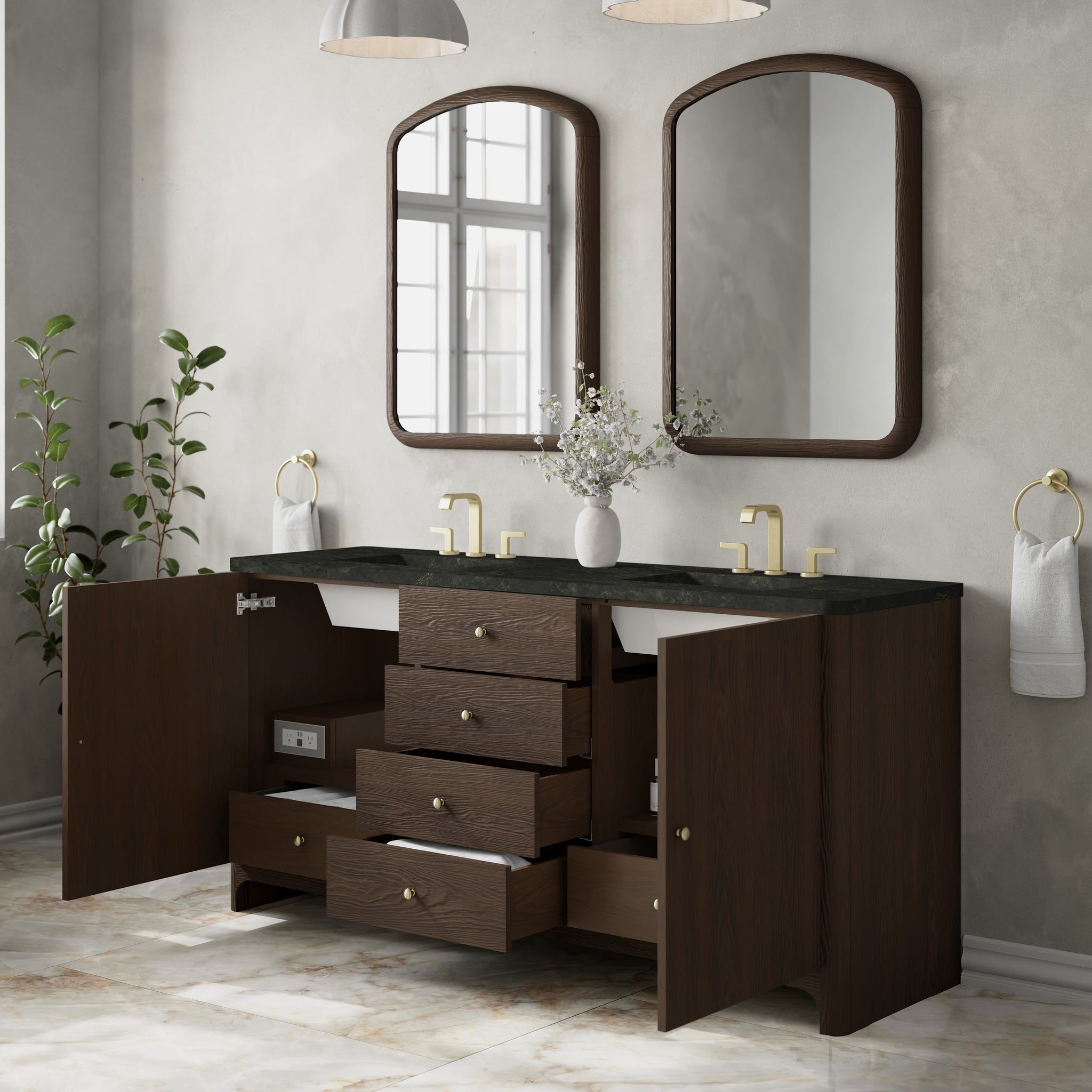 James Martin Gracyn 72" Double Bathroom Vanity, Sable, view 33