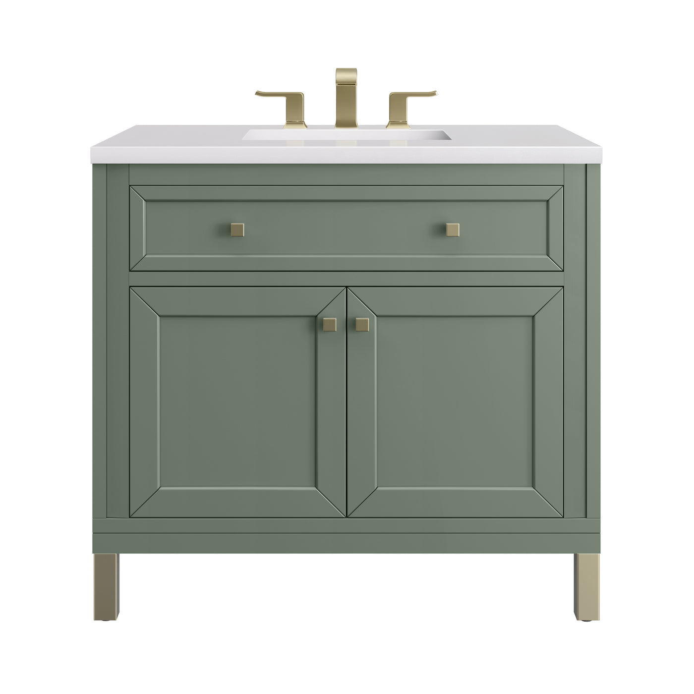 James Martin Chicago 36" Single Bathroom Vanity, Smokey Celadon, view 21