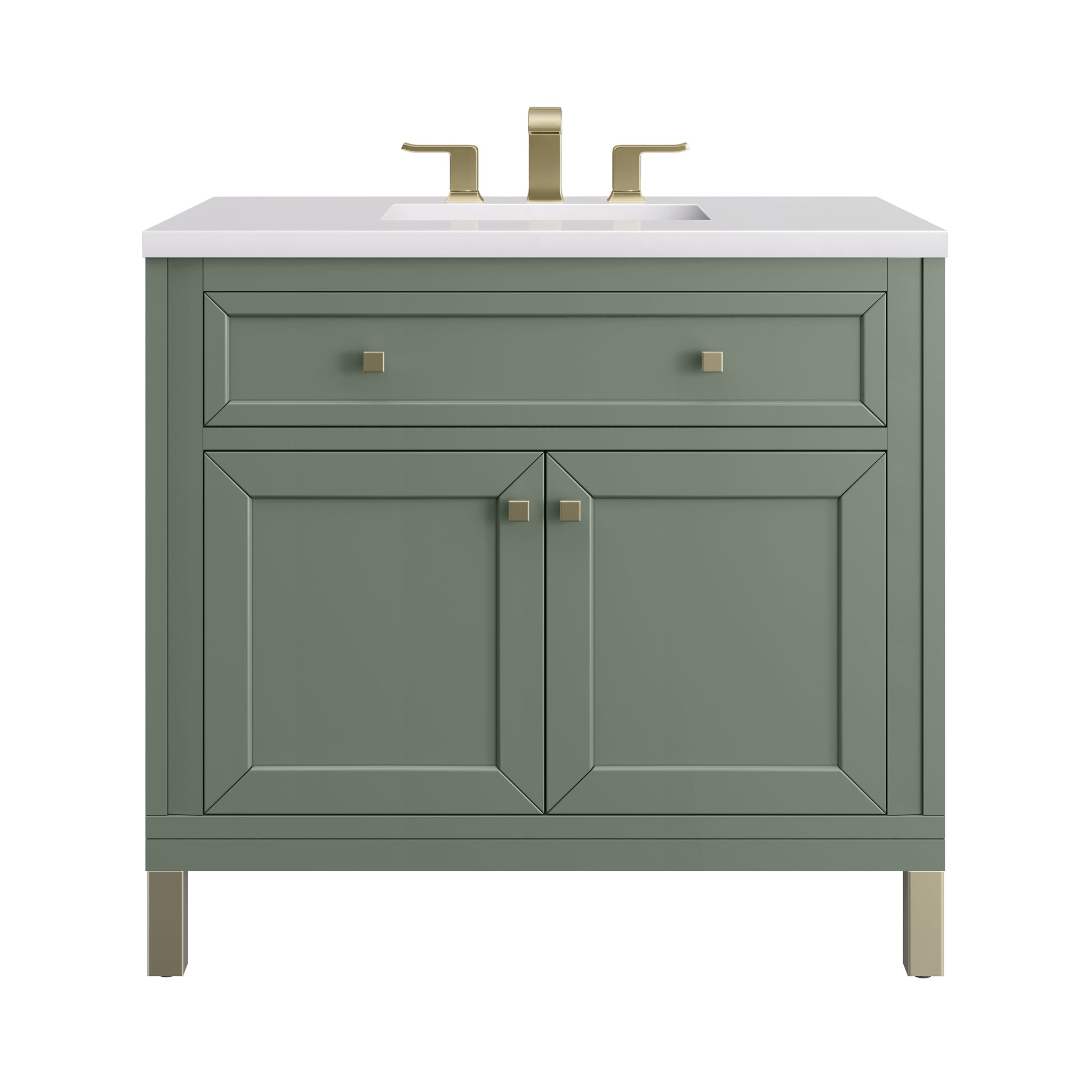 James Martin Chicago 36" Single Bathroom Vanity, Smokey Celadon, view 21