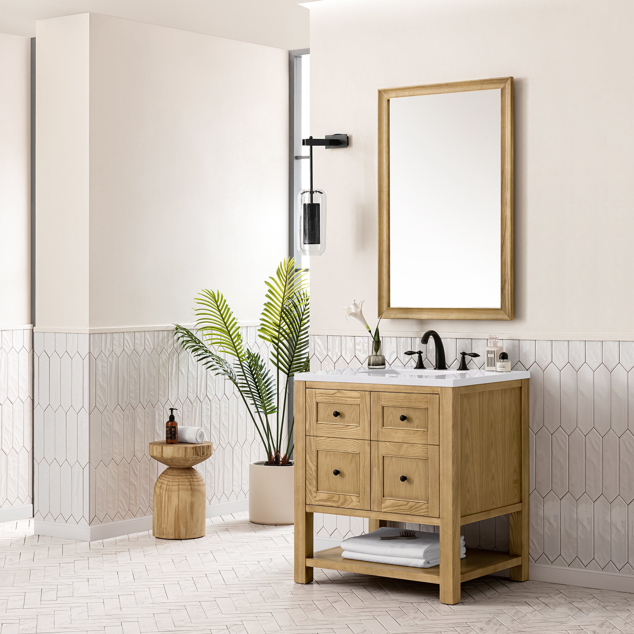 James Martin Breckenridge 30" Single Bathroom Vanity, Light Natural Oak, view 29
