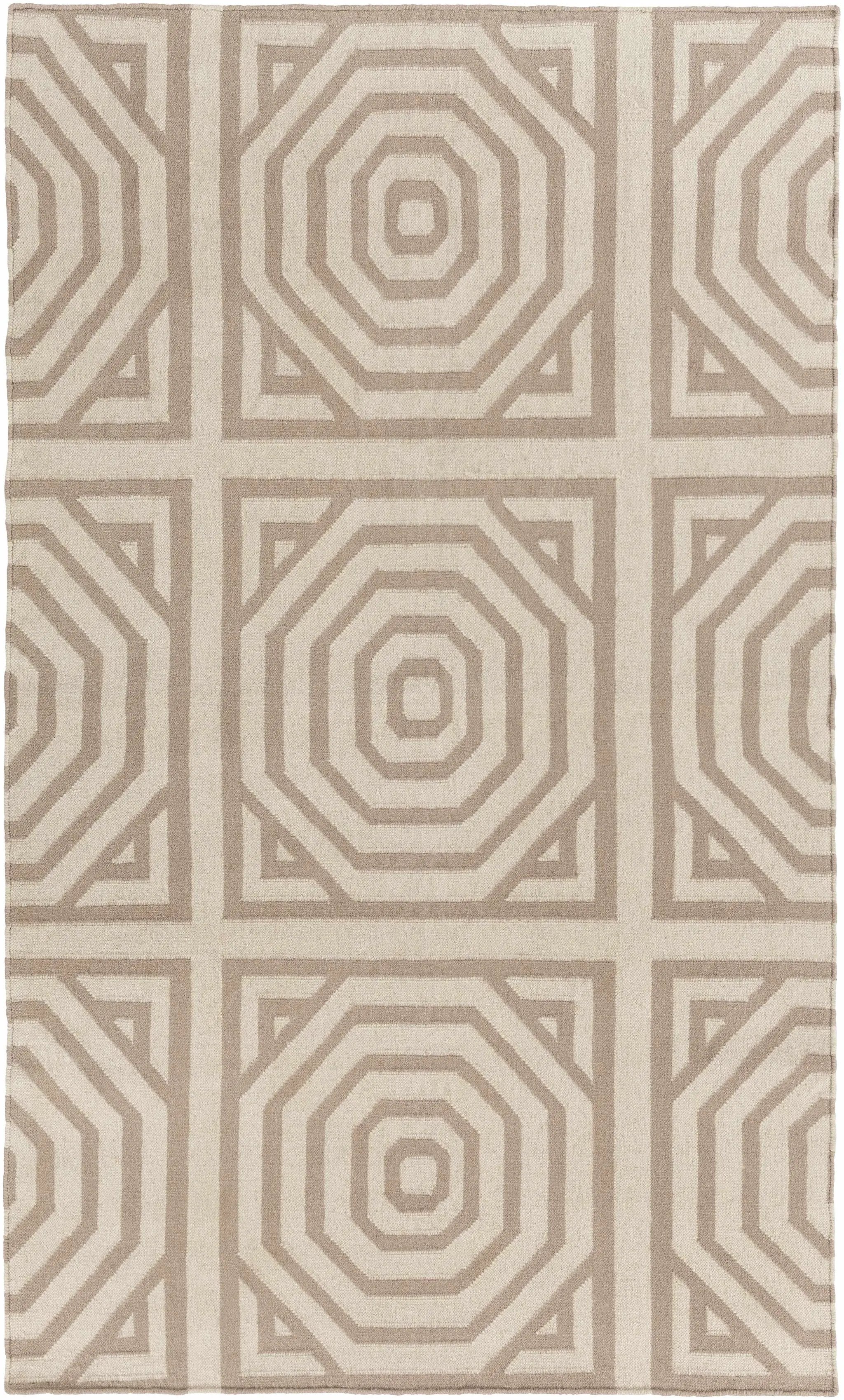 Terlton Ivory Greek Geometric Rug - Clearance by Boutique Rugs
