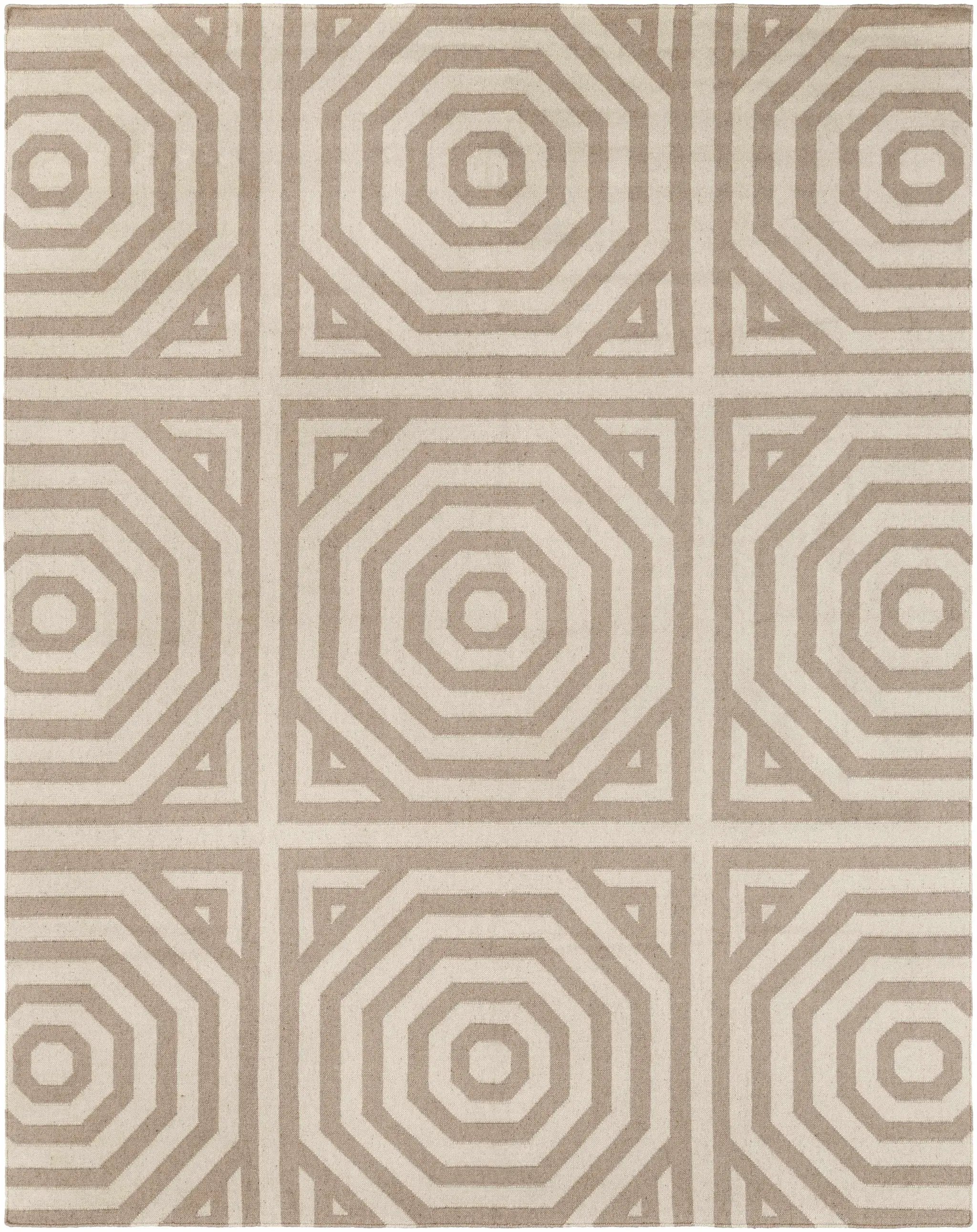 Terlton Ivory Greek Geometric Rug - Clearance by Boutique Rugs