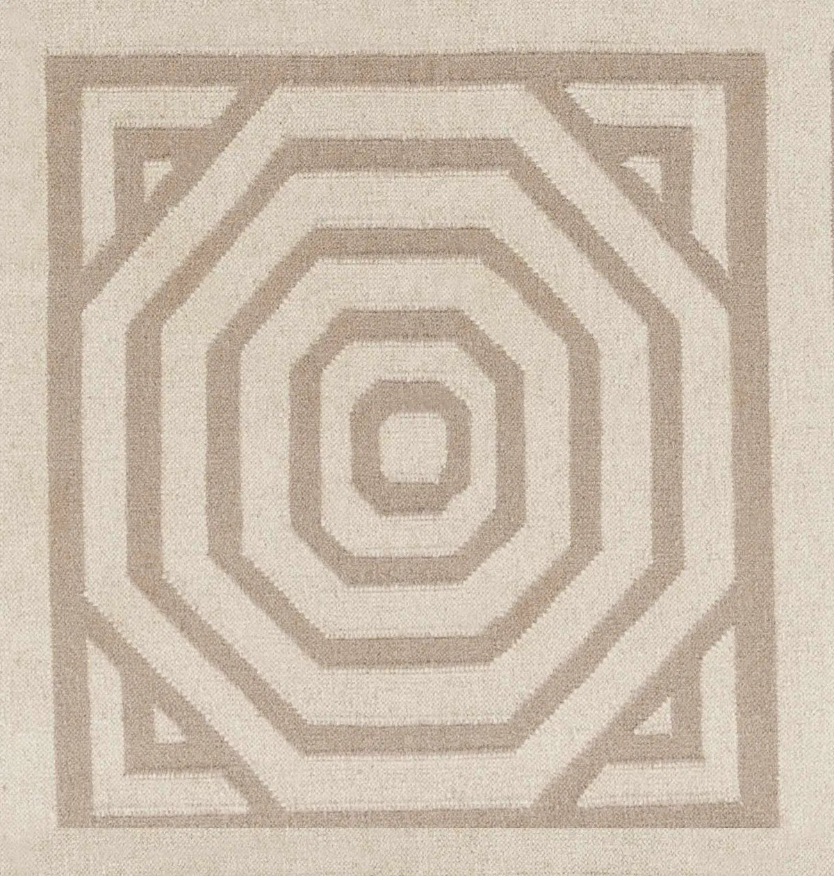 Terlton Ivory Greek Geometric Rug - Clearance, sample swatch