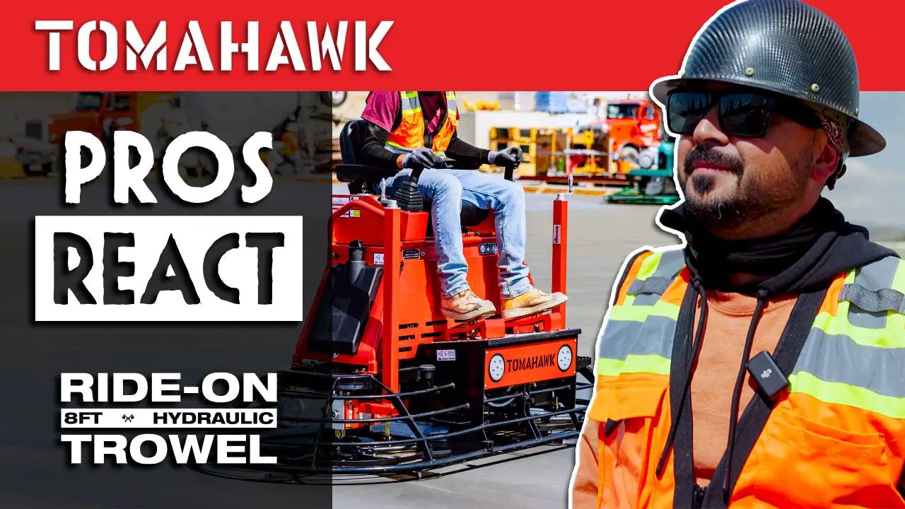 8 Foot Ride-On Concrete Power Trowel with 35HP Vanguard Engine by Tomahawk Power