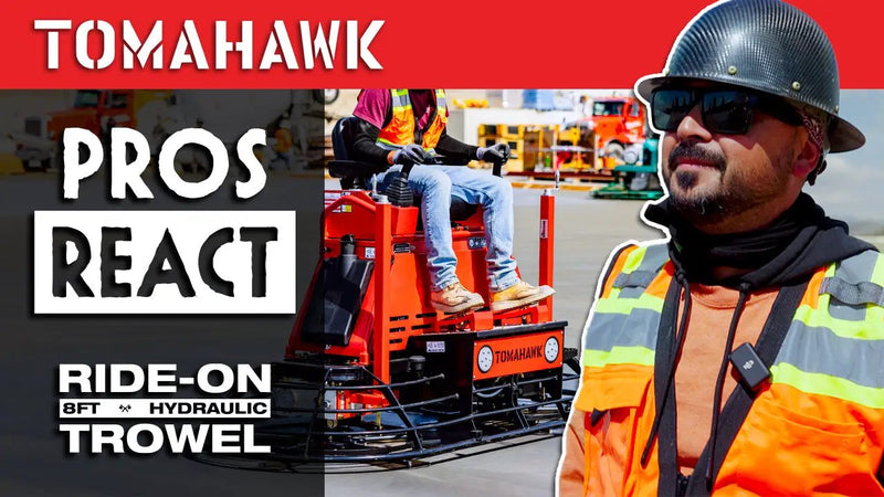 8 Foot Ride-On Concrete Power Trowel with 35HP Vanguard Engine by Tomahawk Power