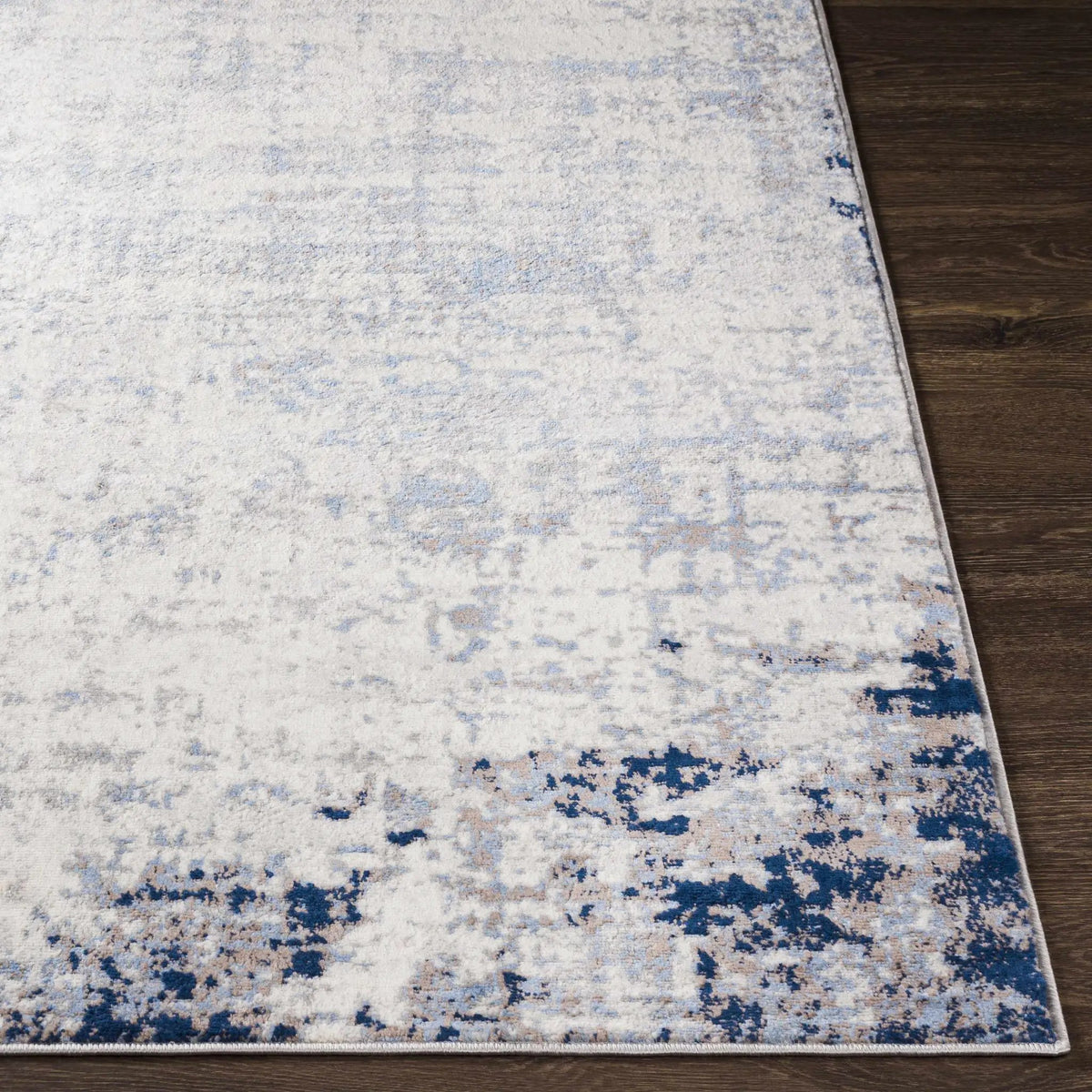 Texanna Abstract Blue/Gray Area Rug, photo 9 of 12
