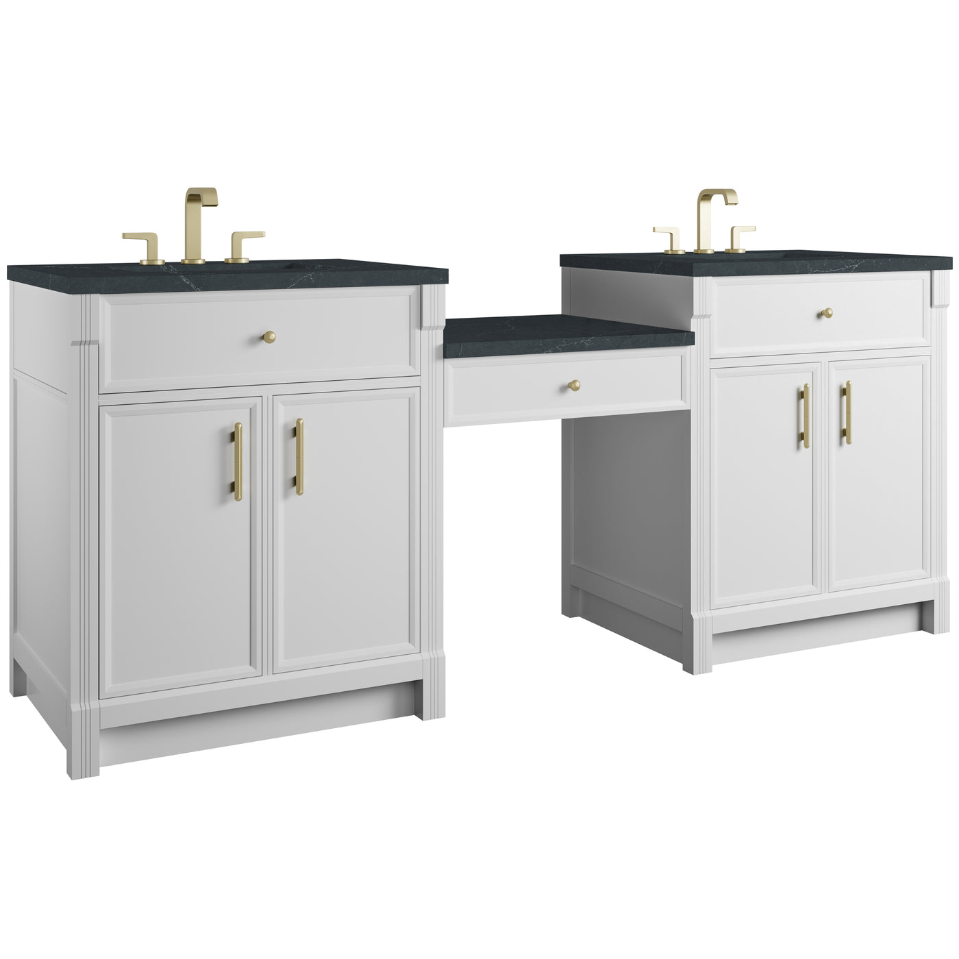 James Martin Bellshire 84" Double Bathroom Vanity, Bright White, view 29