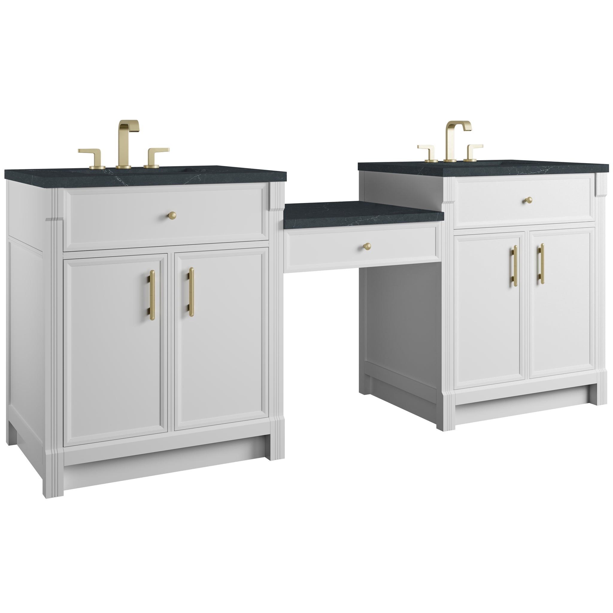 James Martin Bellshire 84" Double Bathroom Vanity, Bright White, view 29
