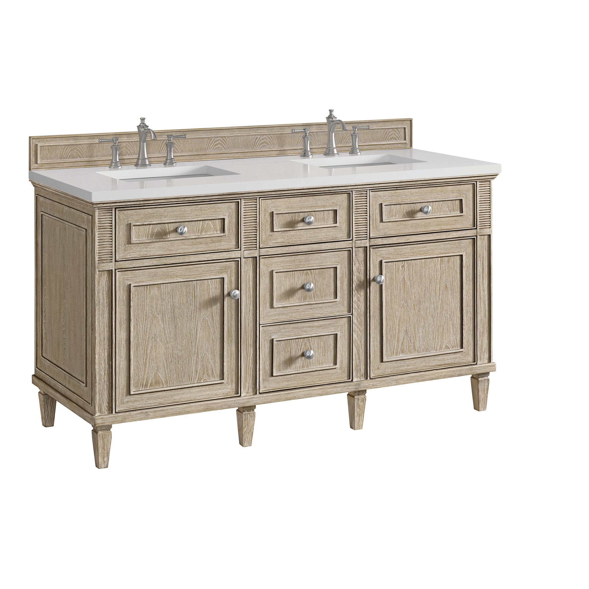 James Martin Lorelai 60" Double Bathroom Vanity, Whitewashed Oak, view 23