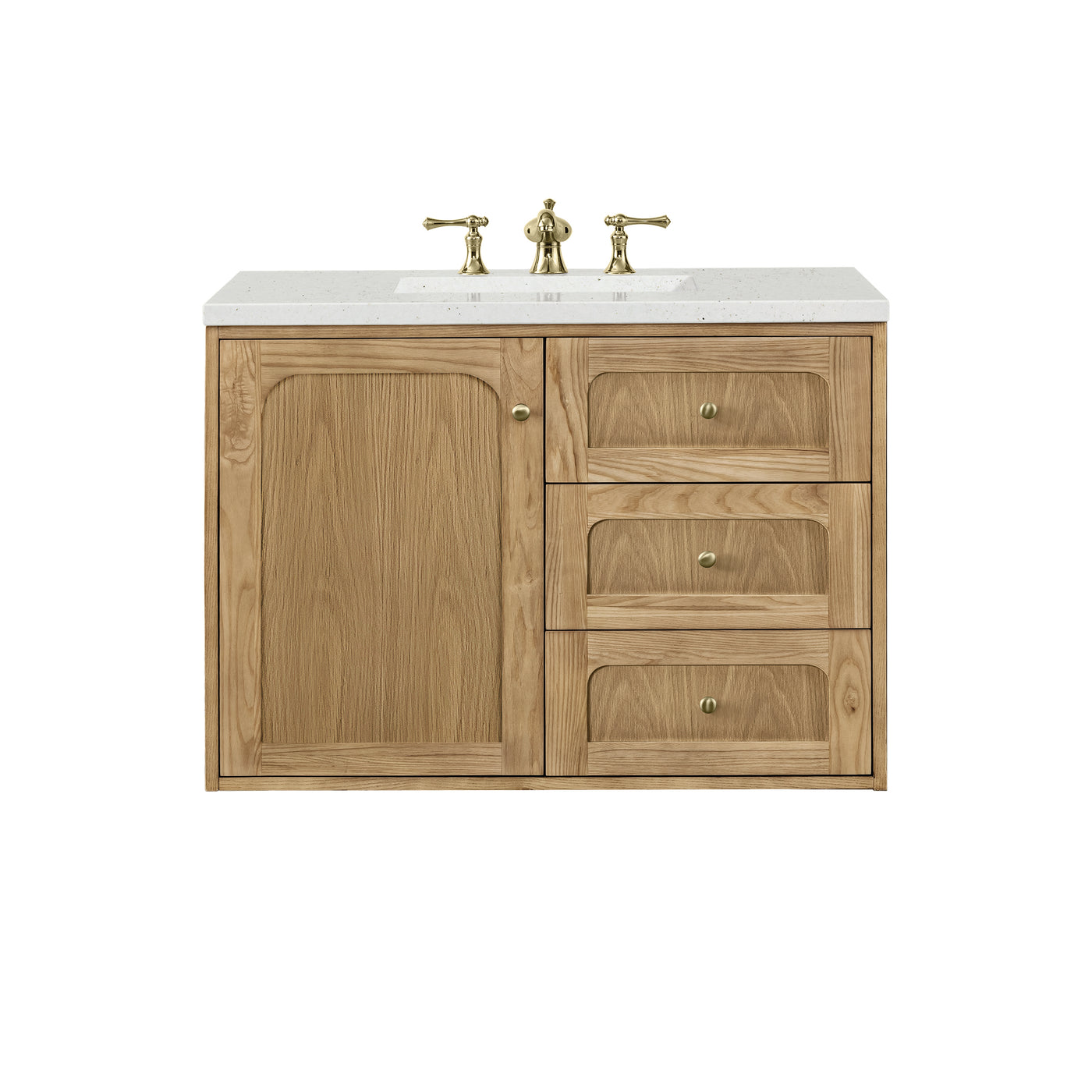 James Martin Laurent 36" Dual Mount Single Bathroom Vanity, Light Natural Oak, view 26