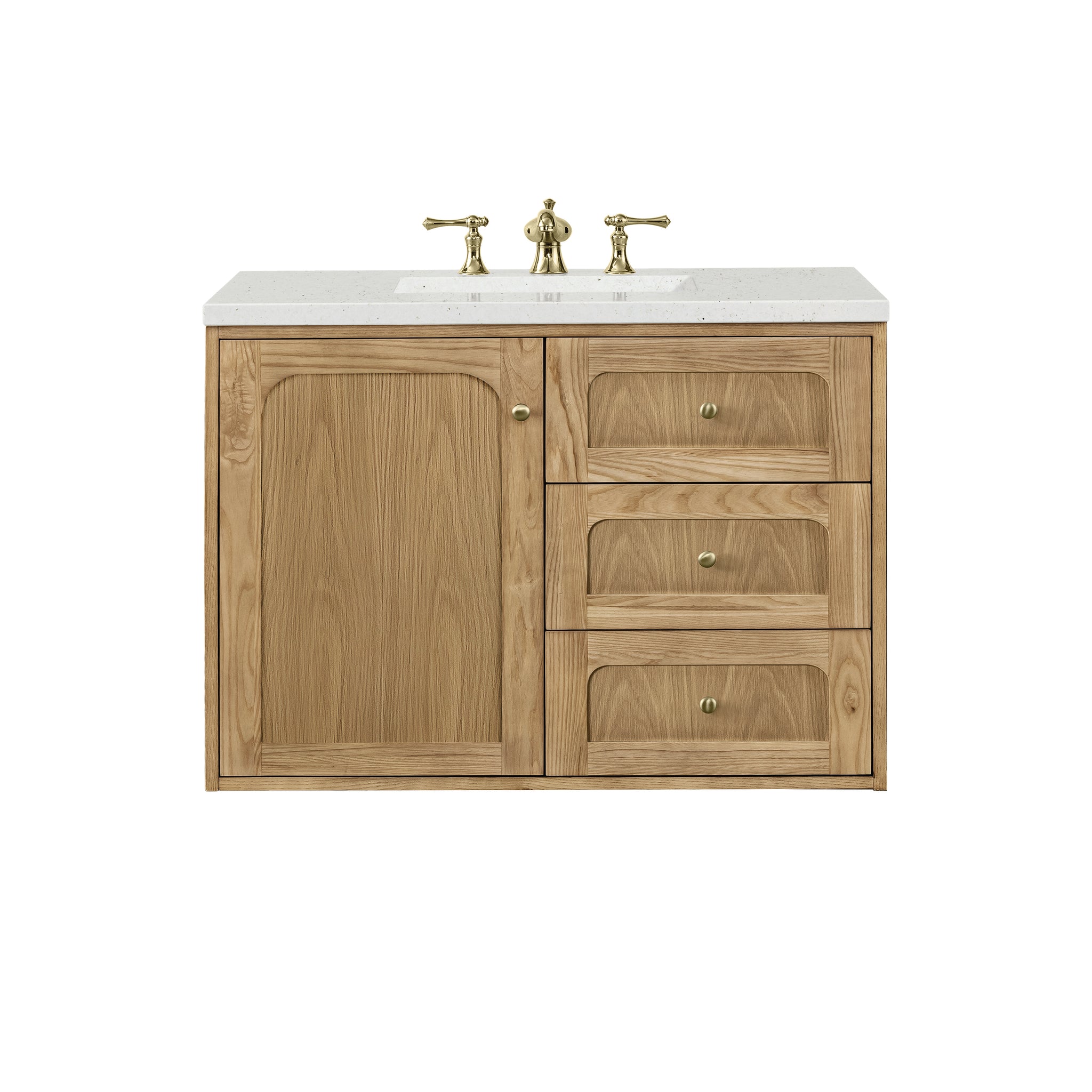 James Martin Laurent 36" Dual Mount Single Bathroom Vanity, Light Natural Oak, view 26
