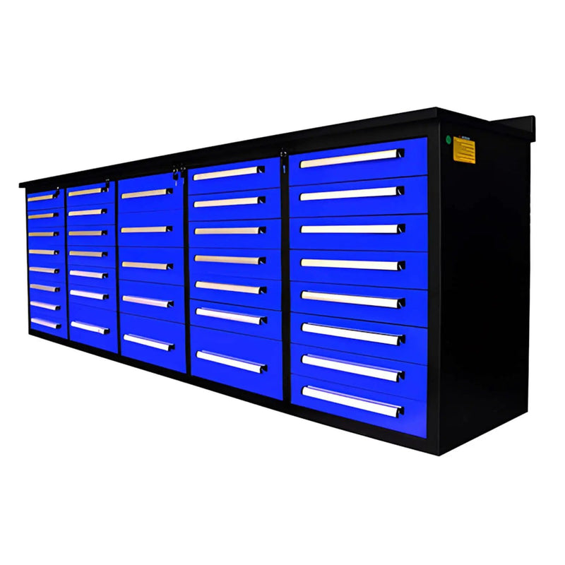 10ft Workbench Storage Cabinet with 35 Drawers by Chery Industrial