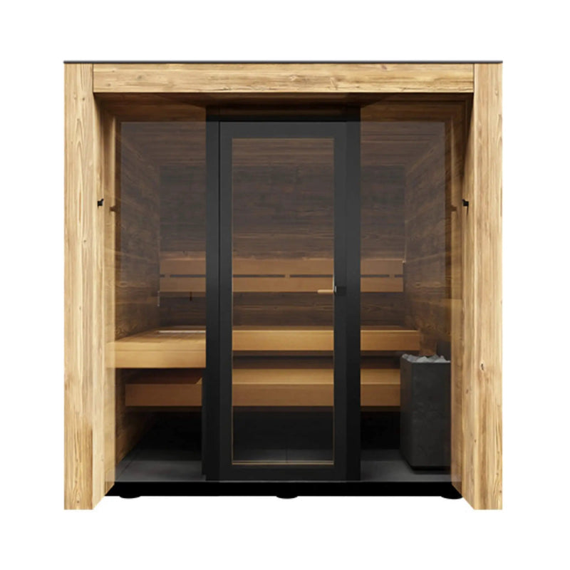 ThermaSol Fortis Fully-Assembled 4-Person Outdoor Sauna Cabin [Made-To-Order] [14-FORTIS] (SAK35896) by SAKSBY WHOLESALE