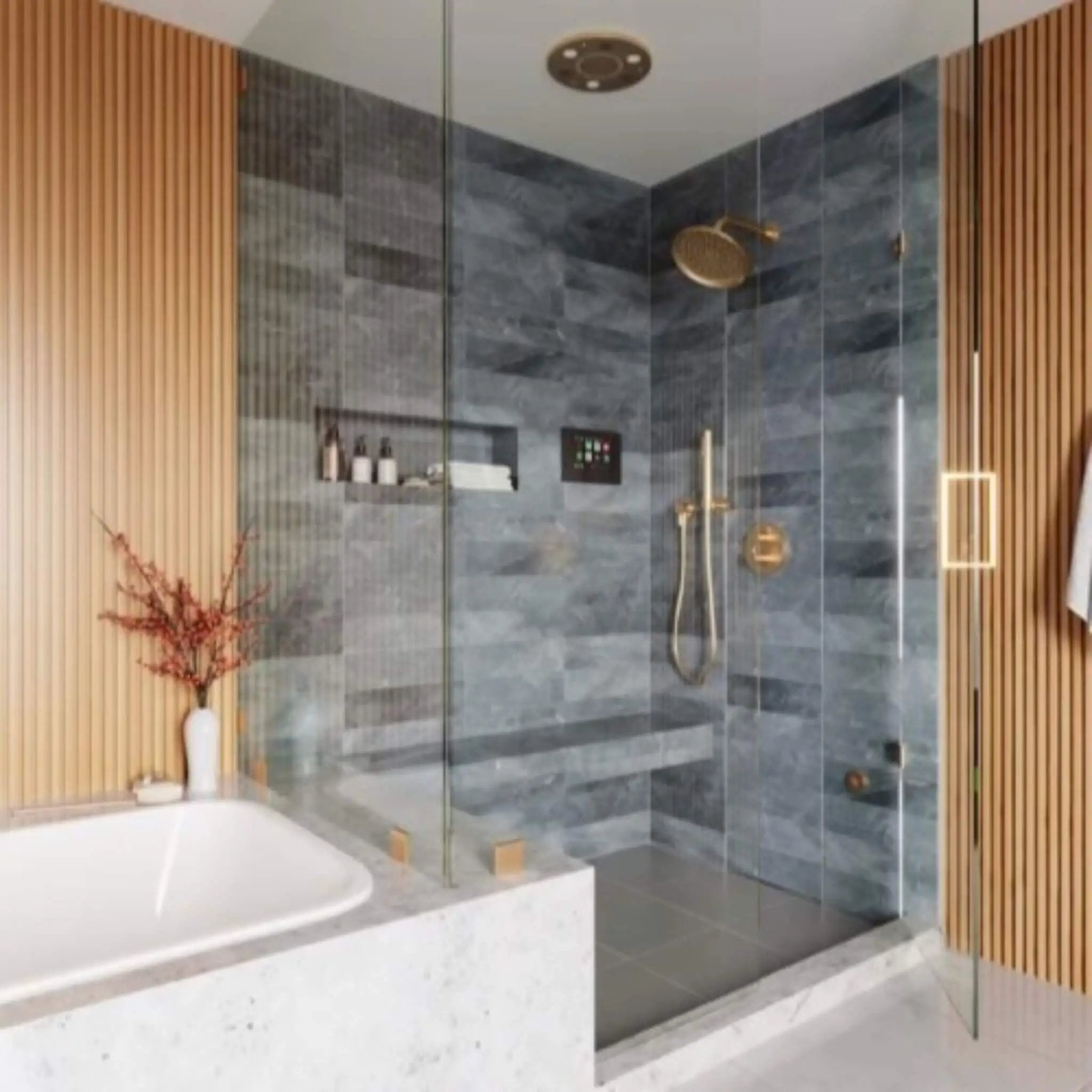 ThermaSol Serenity 10 Round Steam Shower Rainhead System With Light & Sound [SLSRRD] (SAK14982) by SAKSBY WHOLESALE