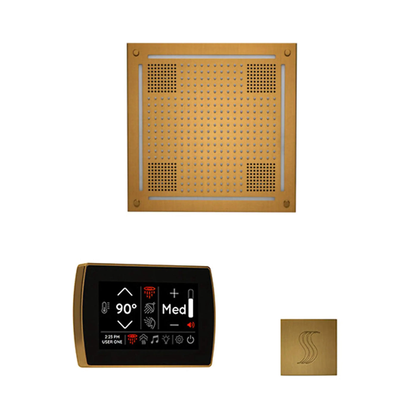 ThermaSol SignaTouch 5-Inch Display Steam Control Package With HydroVive Rainhead (SAK12821) by SAKSBY WHOLESALE